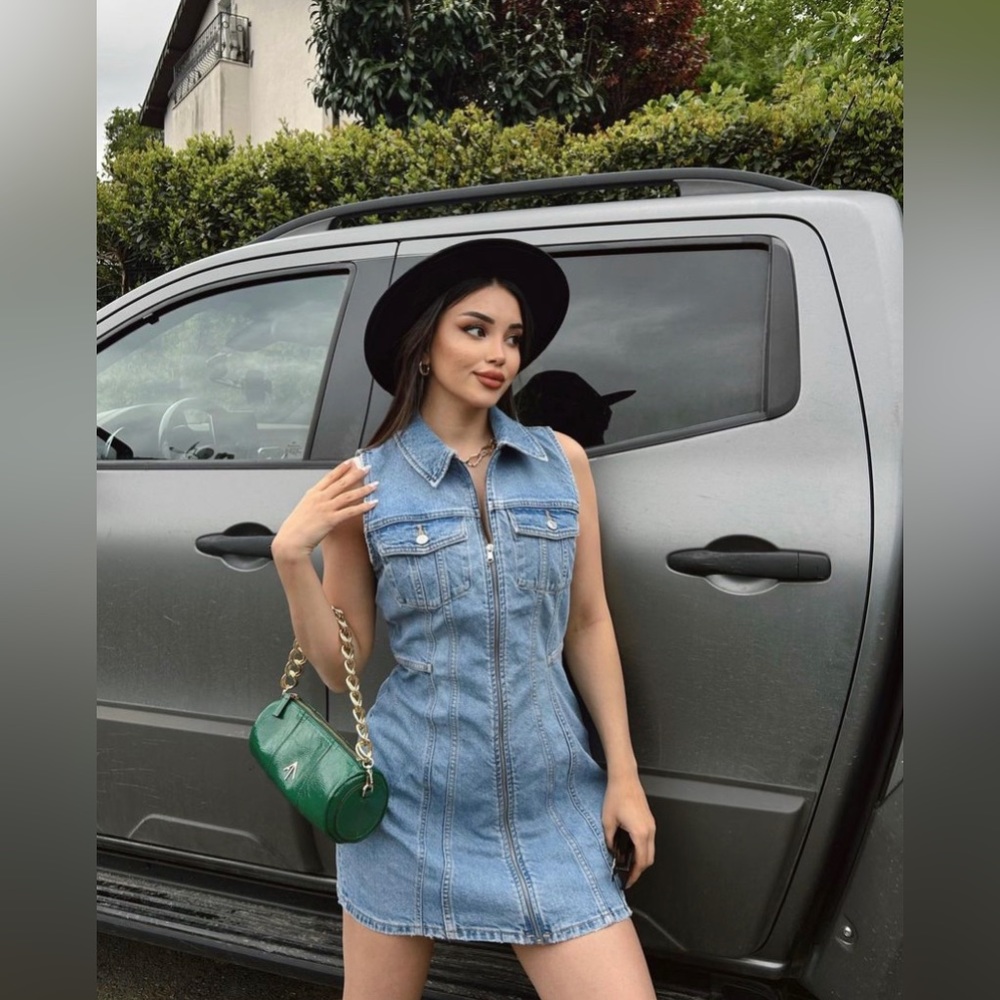 💜 ZARA NEW WITH TAGS DENIM TR DRESS 💜